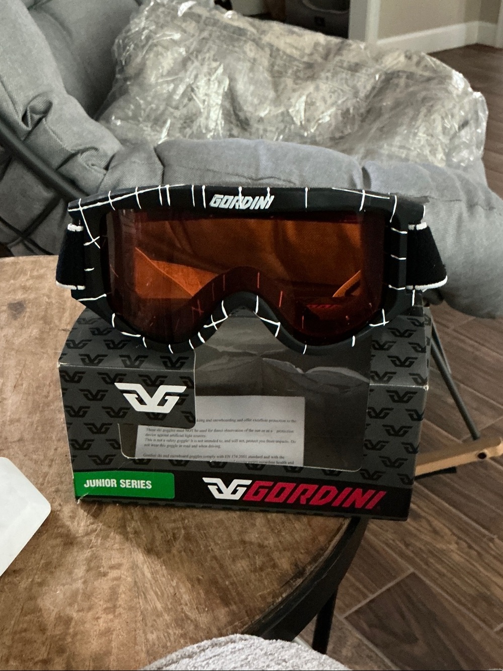Gordini Kids Black Snow Goggles with Amber Lens